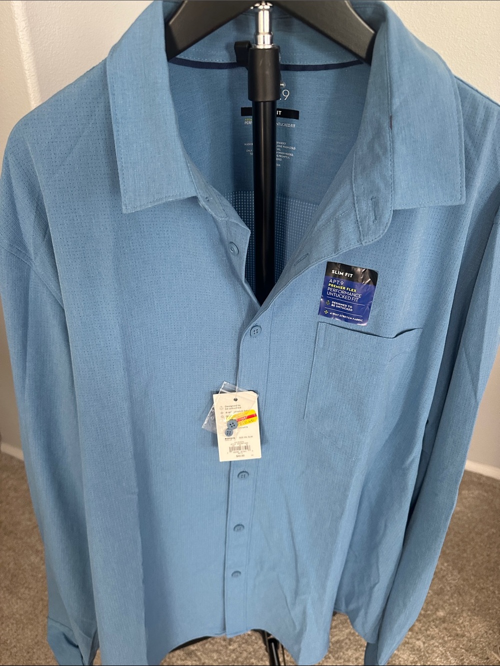 Apt. 9 Light Blue Men's Casual Button-Down Shirt